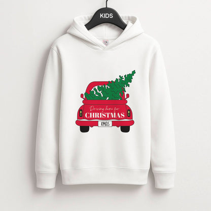 Driving Home For Christmas Truck Kids Hoodie