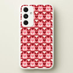 Pink Tartan Love Hearts Pattern Galaxy A15 Case