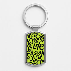 Norris Helmet Pattern Silver Metal Keyring