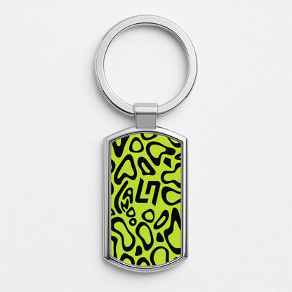 Norris Helmet Pattern Silver Metal Keyring