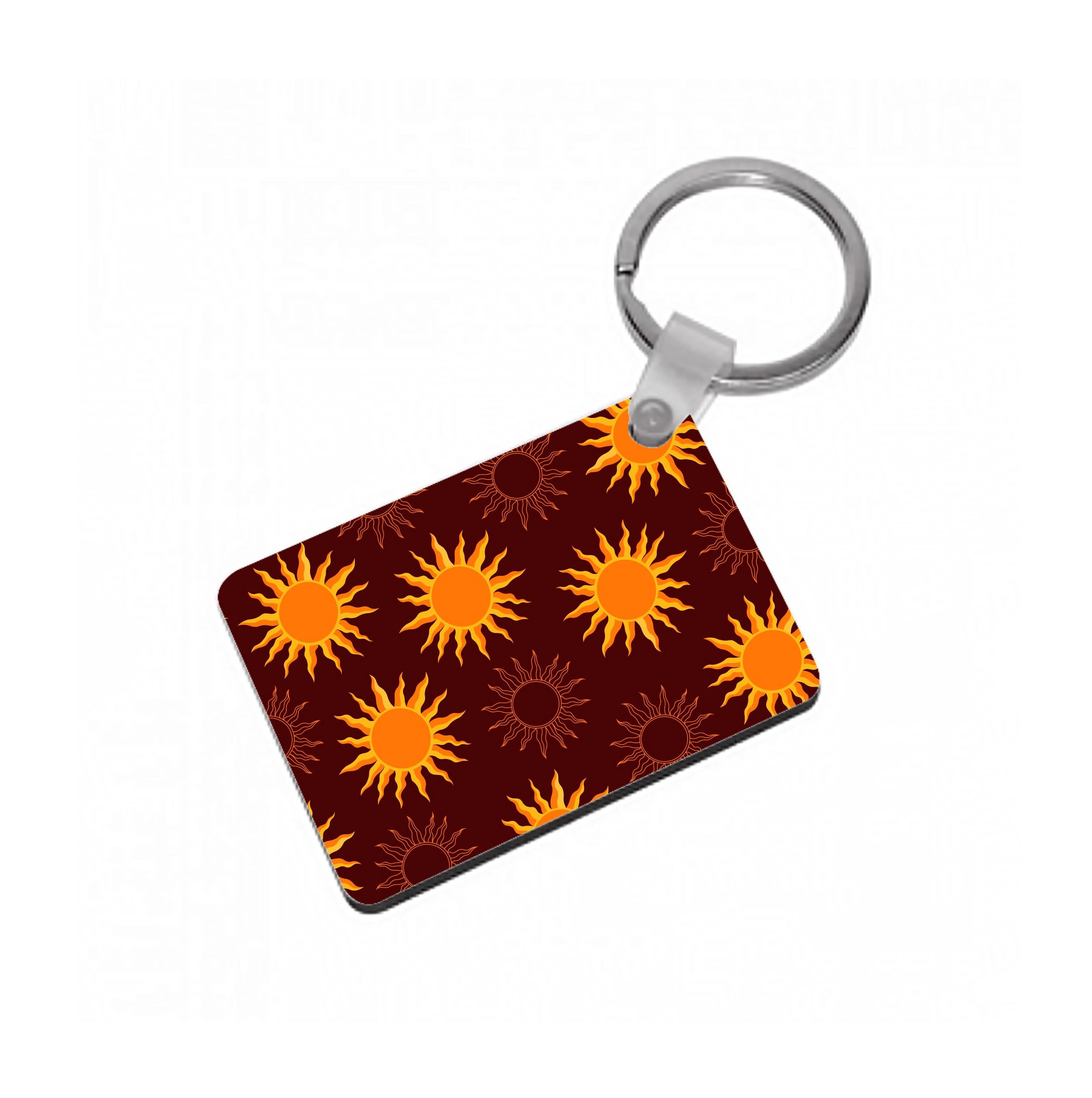 Vintage Sun Pattern Keyring