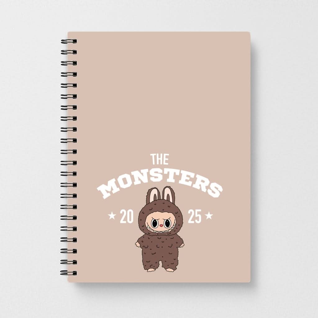 Cute Monster 2025 Biege Notebook