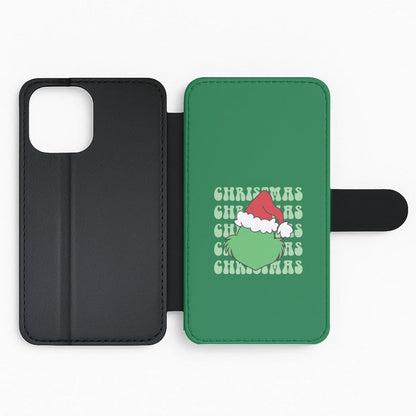 Green Creature Christmas Flip Phone Case