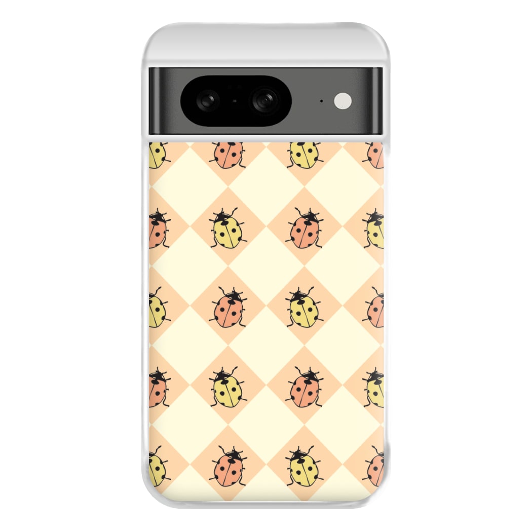 Argyle Ladybugs Pattern Google Pixel 8 Case