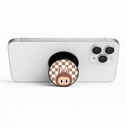 Checkered Cute Brown Monster  FunGrip 2