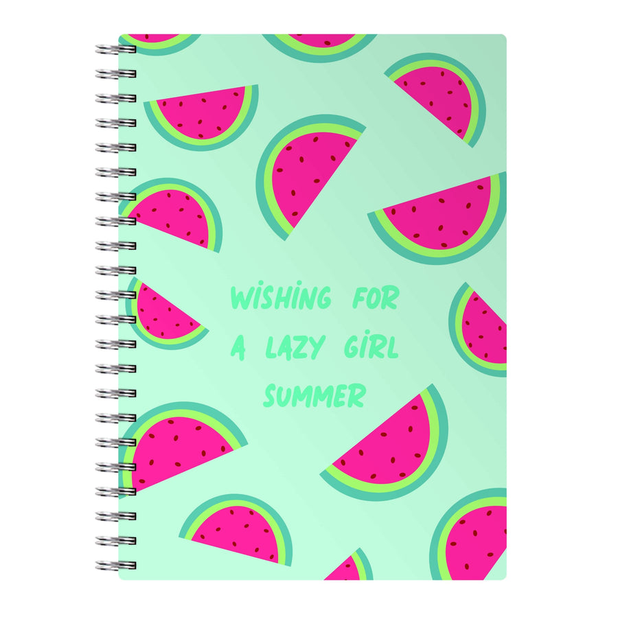 Wishing For A Lazy Girl Summer - Summer Notebook
