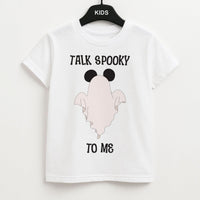 Talk Spooky To Me Mouse Ghost Kids T-Shirt