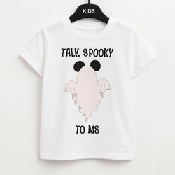 Talk Spooky To Me Mouse Ghost Kids Unisex T-Shirt
