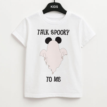 Talk Spooky To Me Mouse Ghost Kids Unisex T-Shirt