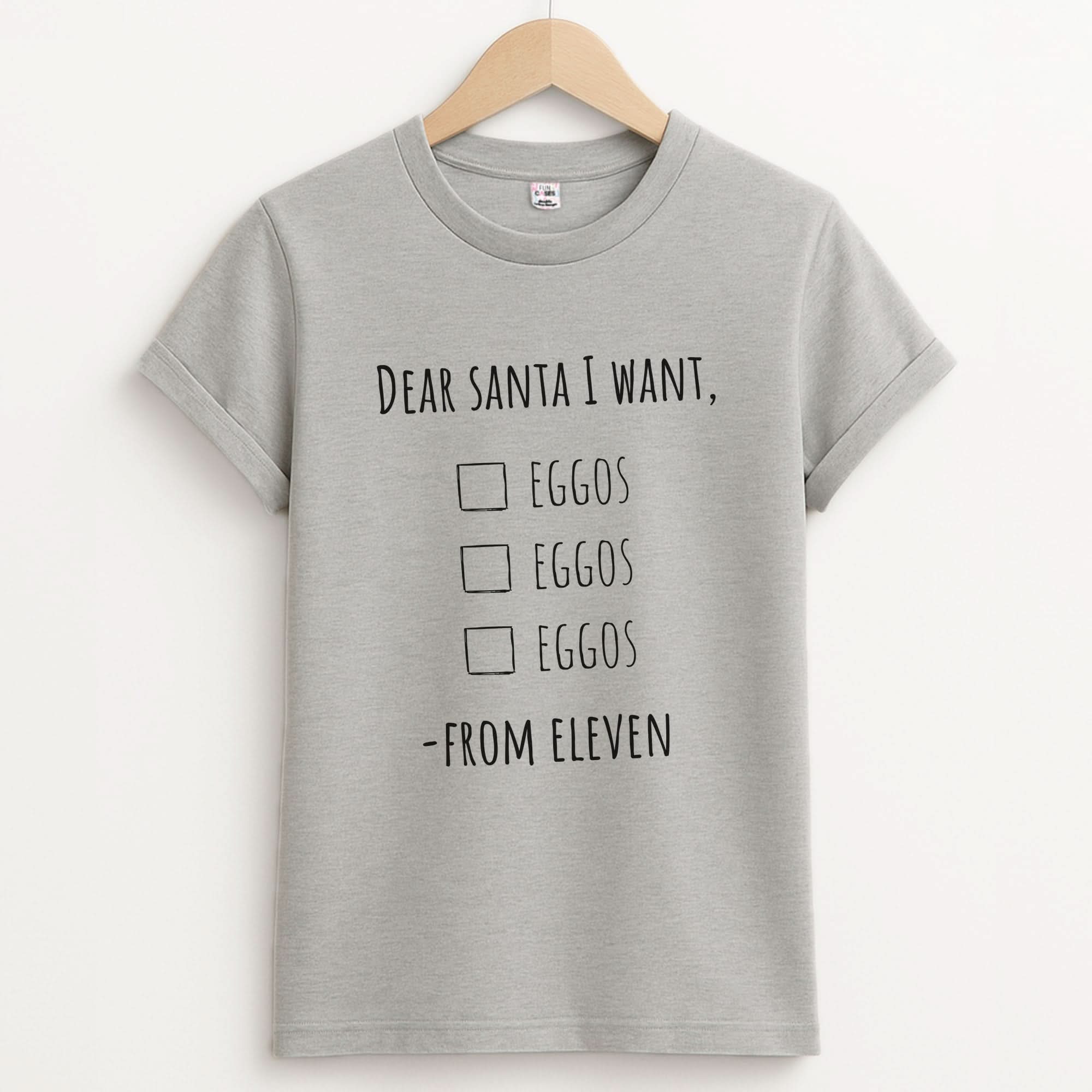 Eleven's Christmas List Unisex Grey T-Shirt