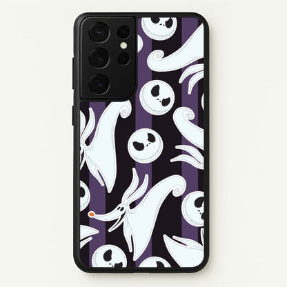 Skeleton Dog And Face Pattern Galaxy S21 Ultra Case