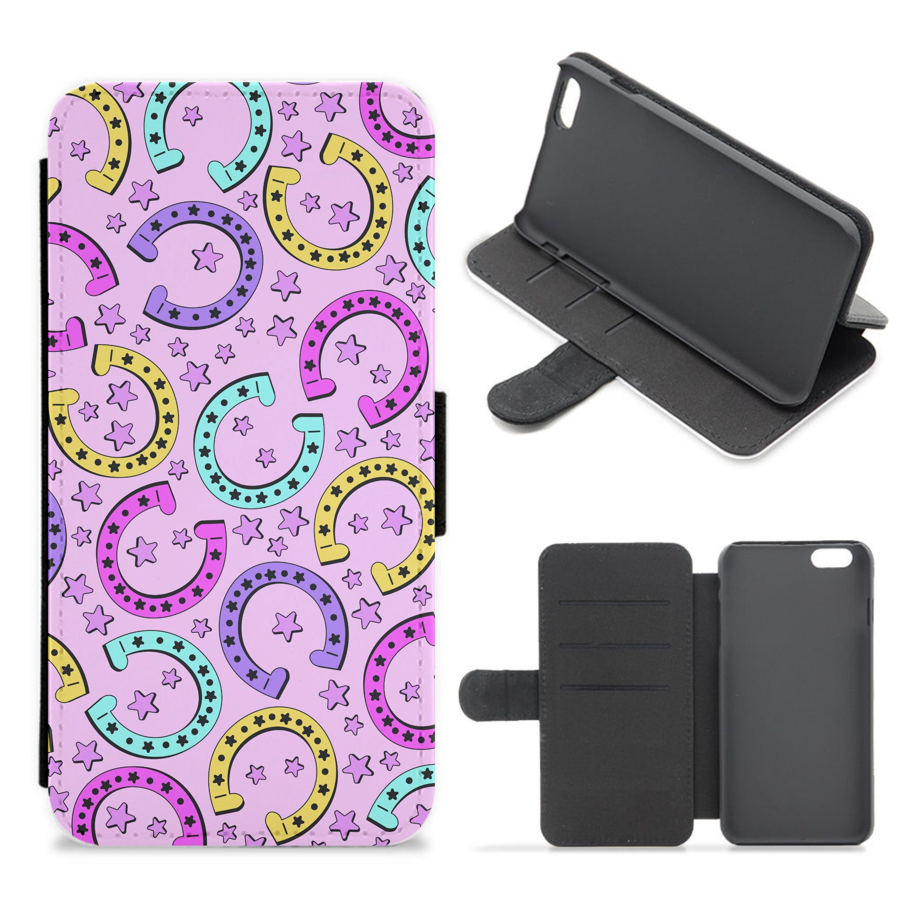 Horseshoe Pattern - Horses Flip / Wallet Phone Case