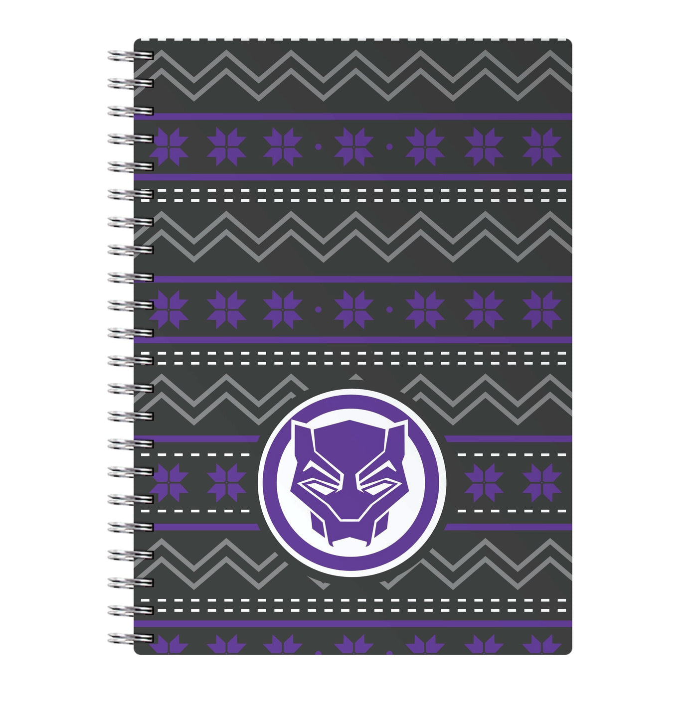 Panther Christmas Pattern Notebook