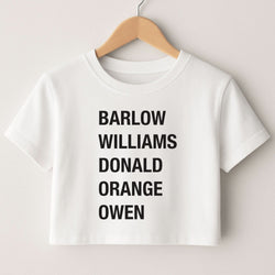 Take Band Members Names Crop Top