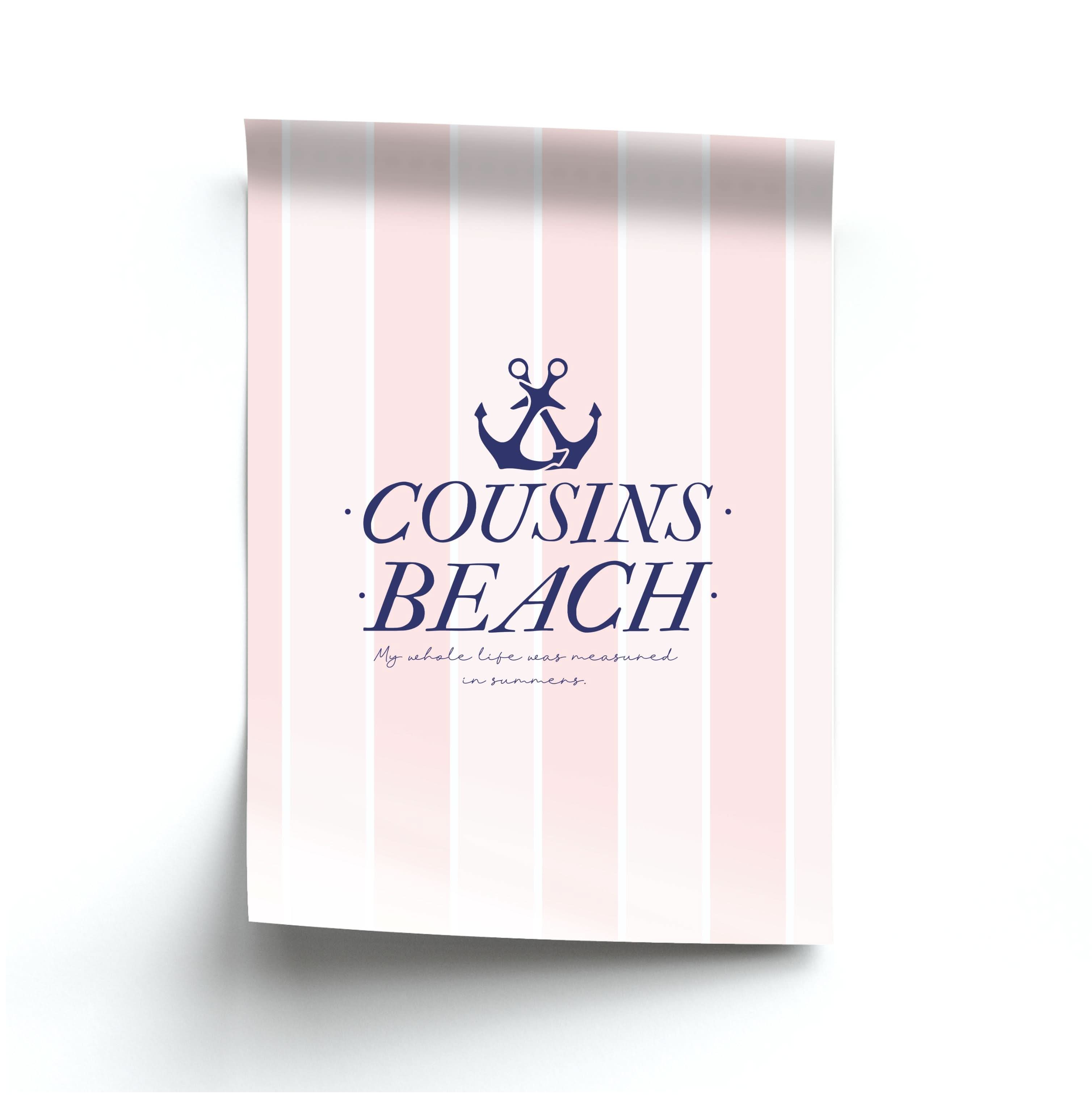 Stripes Cousin Beach Poster