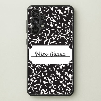 Personalised School Notebook Galaxy A13 Case