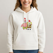 Cartoon Sponge And Starfish Christmas Hats Hoodie 3