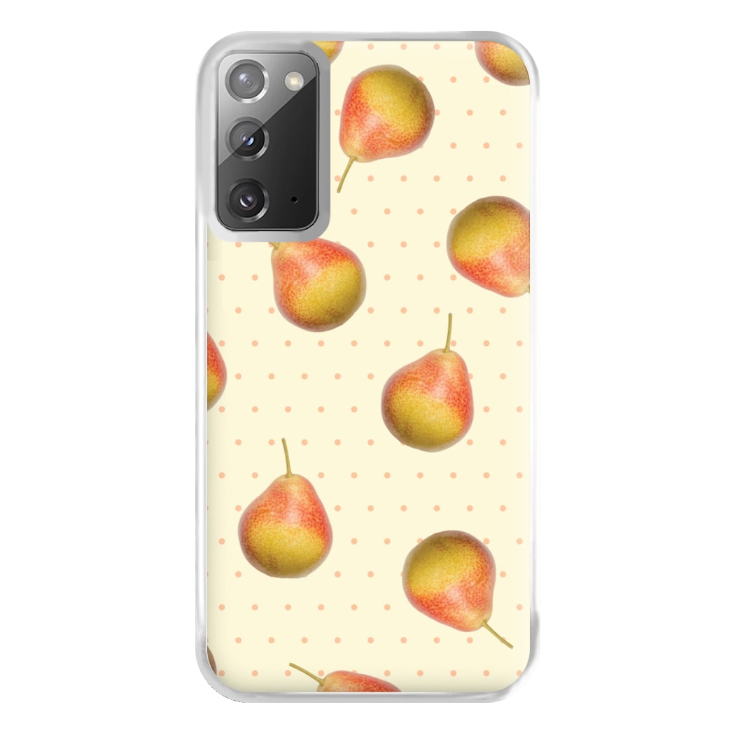 Pears And Polka Dots Pattern Galaxy Note 20 Ultra Case