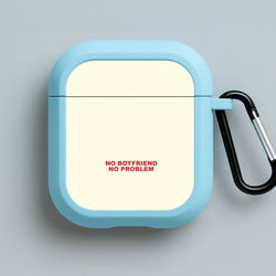 No Boyfriend No Problem Blue AirPods Case