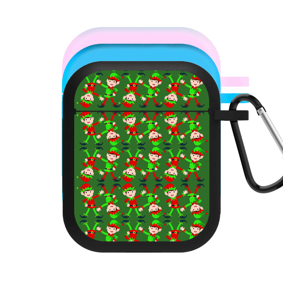 Elf Face Pattern - Christmas Patterns AirPods Case