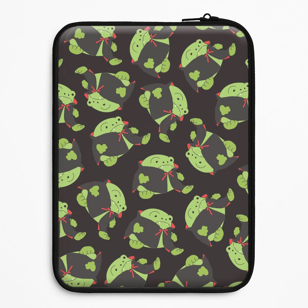 Vampire Frog Pattern  - Halloween Laptop Sleeve
