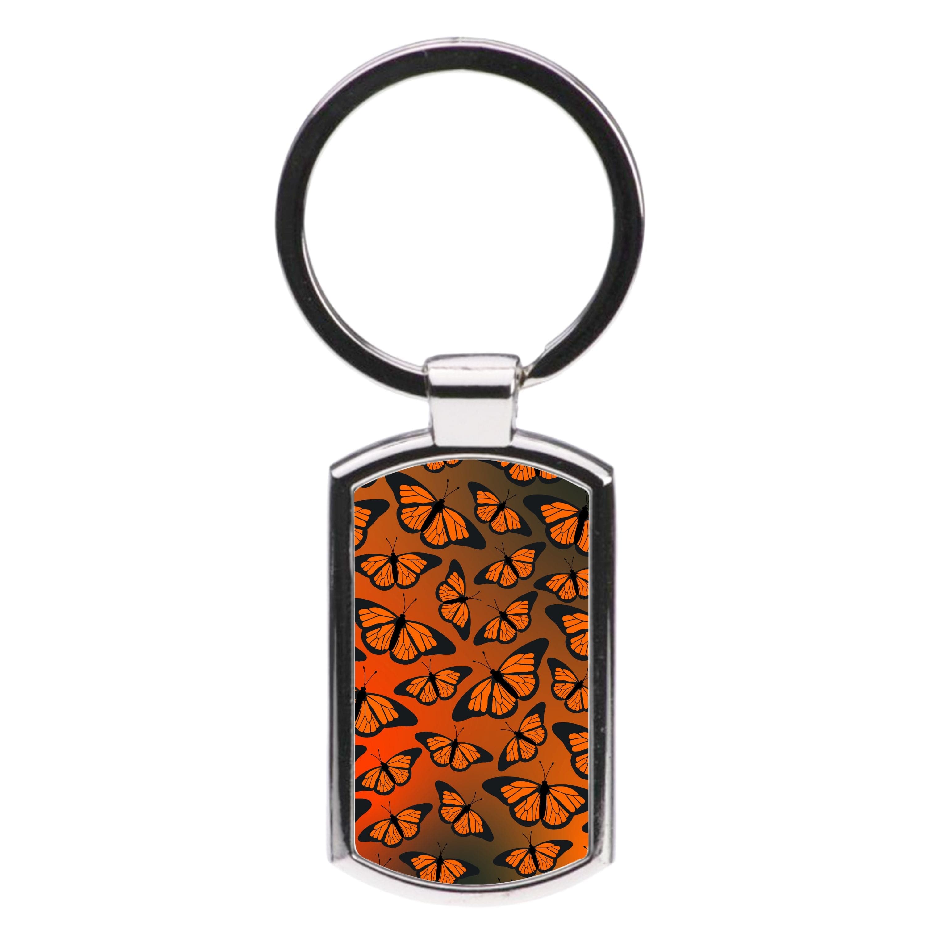 Orange Gradient Butterfly - Butterfly Patterns Luxury Keyring