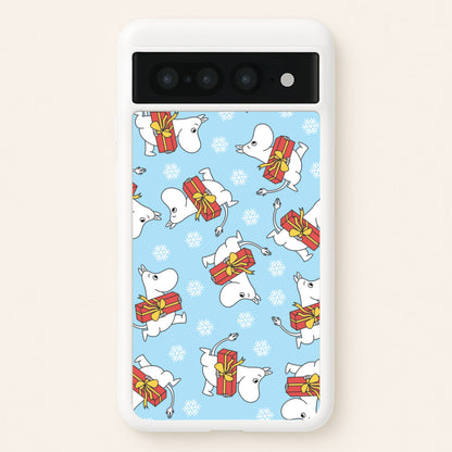 Present And Snowflakes Moom Pattern Google Pixel 7 Pro Case