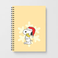 Christmas Cartoon Beagle And Bird  Notebook