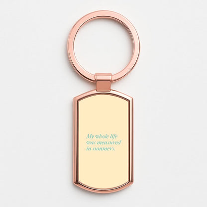 Measured In Summers Rose Gold Keyring