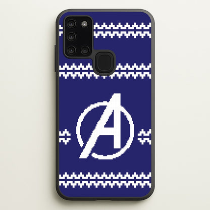 Superhero Team Blue Christmas Jumper  Galaxy A21s Case