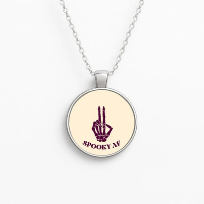 Spooky AF Circle Necklace