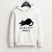Black Cat Energy Kids Hoodie 1