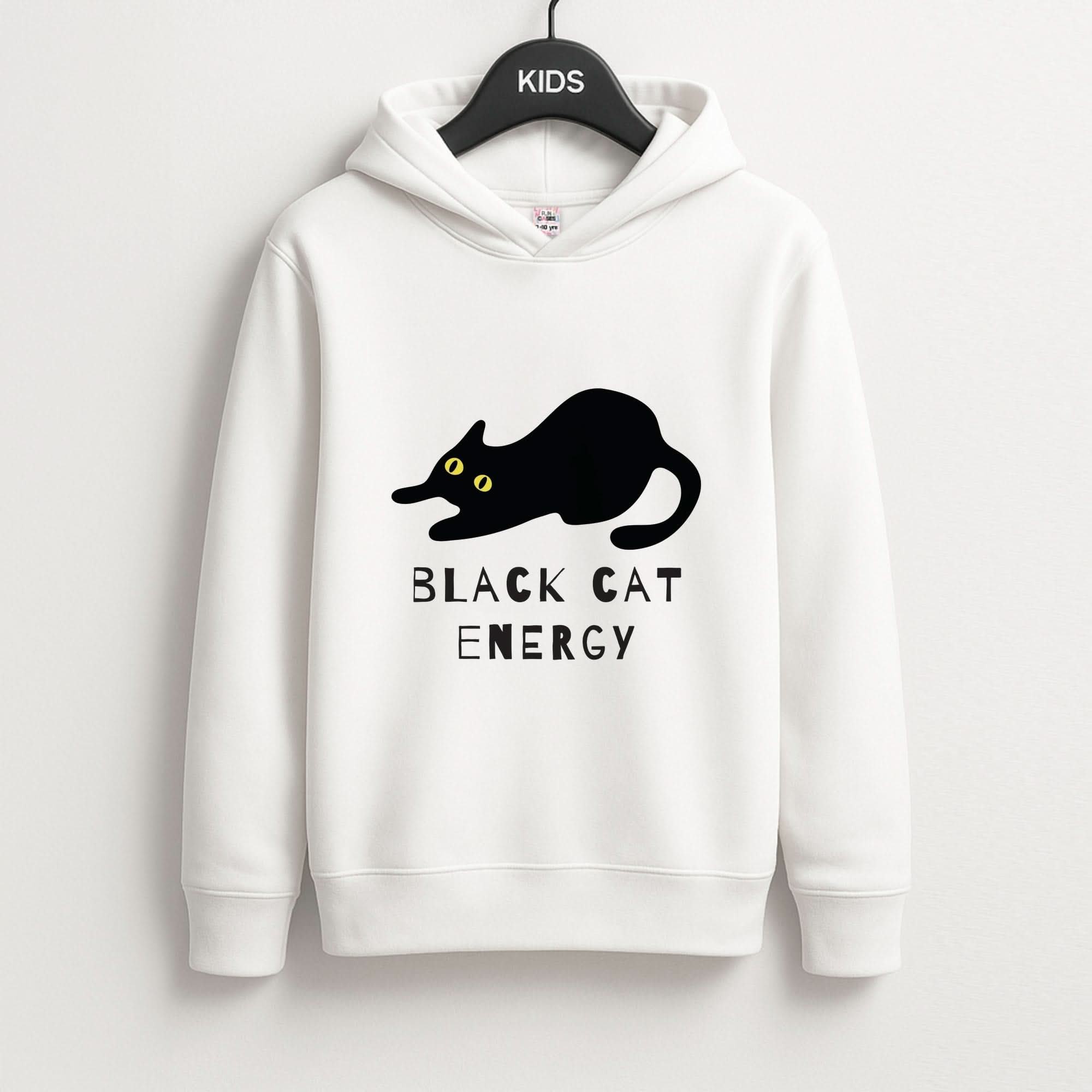 Black Cat Energy Kids Hoodie