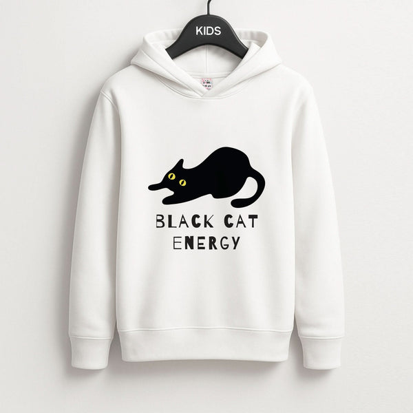 Black Cat Energy Kids Hoodie