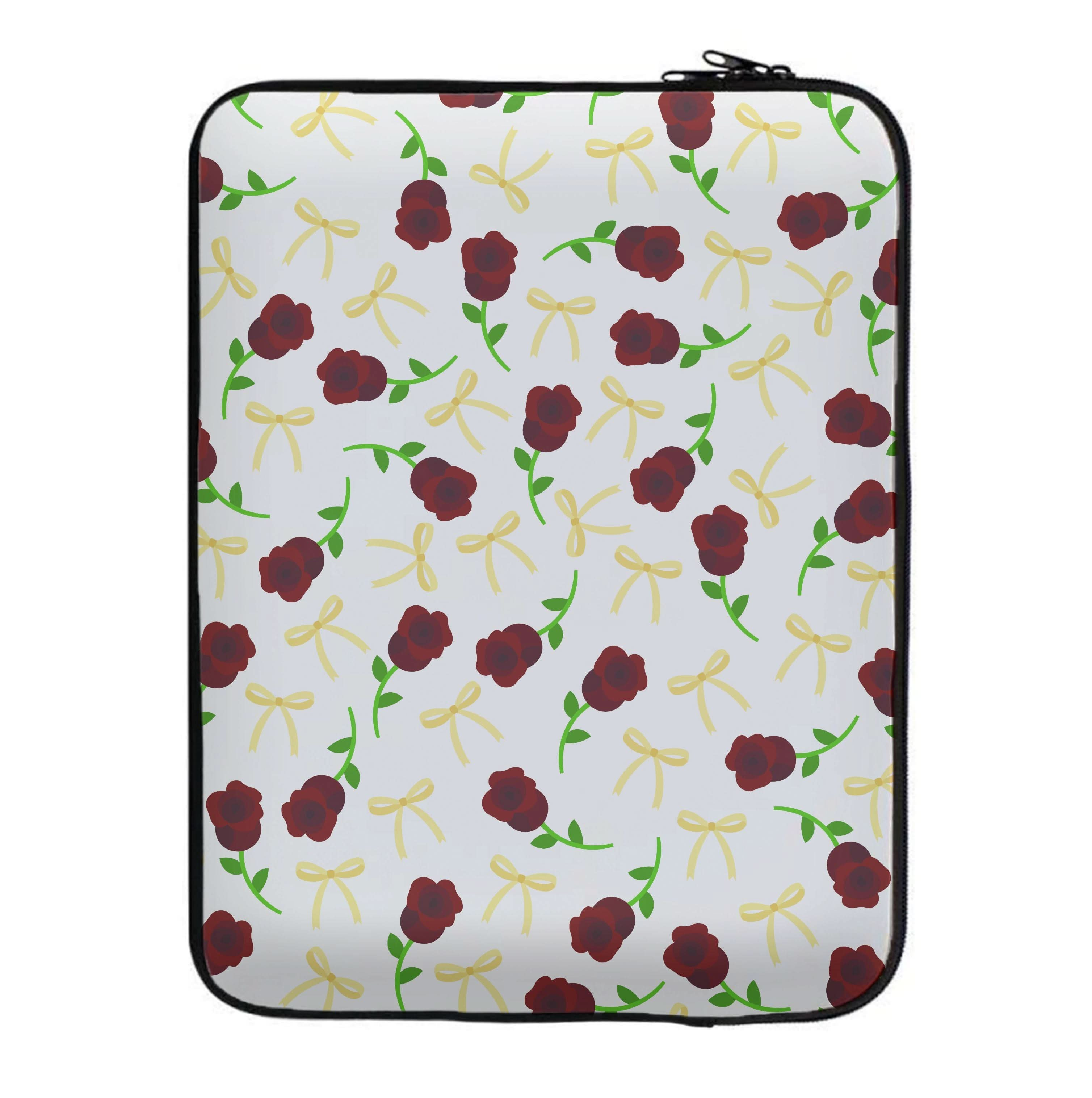 Roses And Bows Pattern Laptop Sleeve