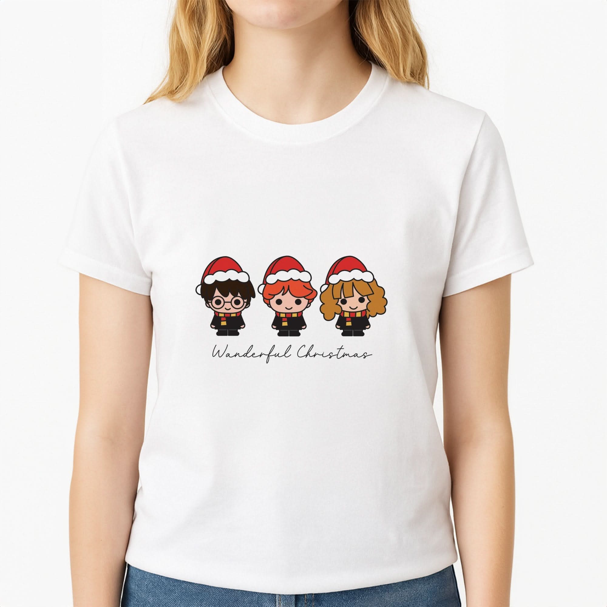 Wizards With Christmas Hats Womens T-Shirt