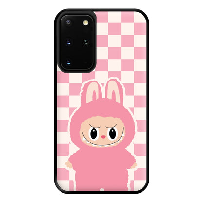 Checkered Cute Pink Monster  Galaxy S20 Plus Case