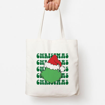 Green Creature Christmas Tote Bag