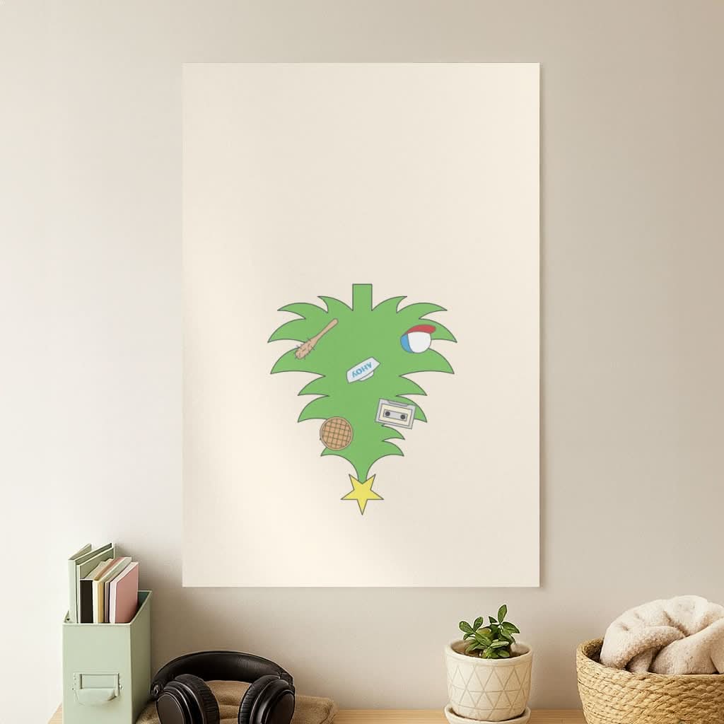 Upside Down Christmas Tree Poster