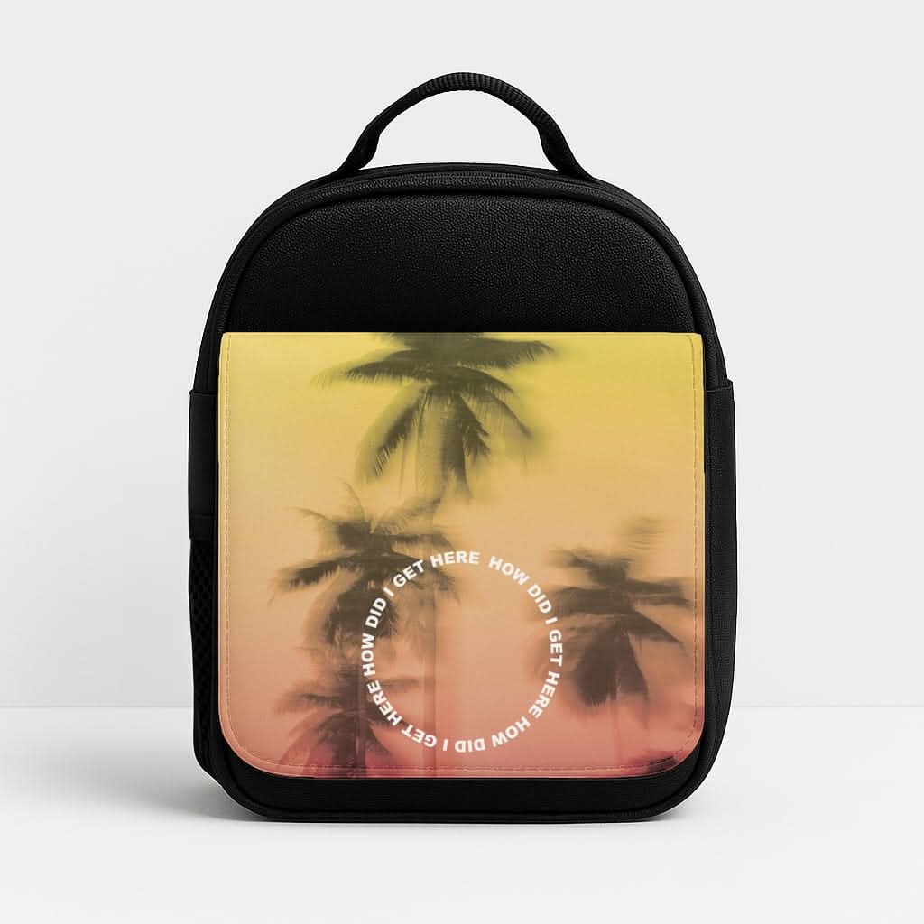 Palm Trees Circle Insulated Lunch Bag
