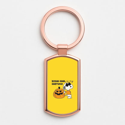 Being Cool Is My Costume Rose Gold Keyring