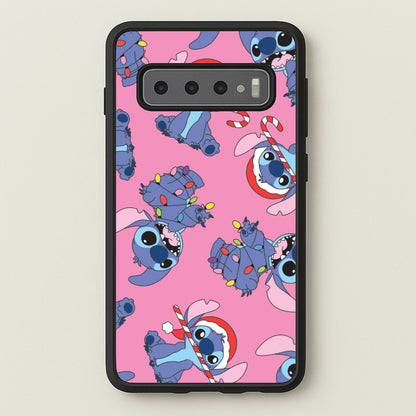 Christmas Cute Blue Alien Pattern Galaxy S10 Case