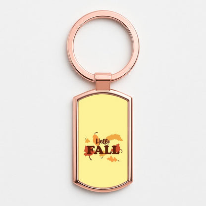 Hello Fall Rose Gold Keyring
