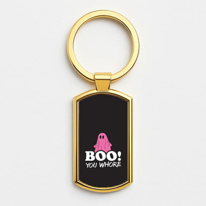 Boo You Ghost Gold Keyring