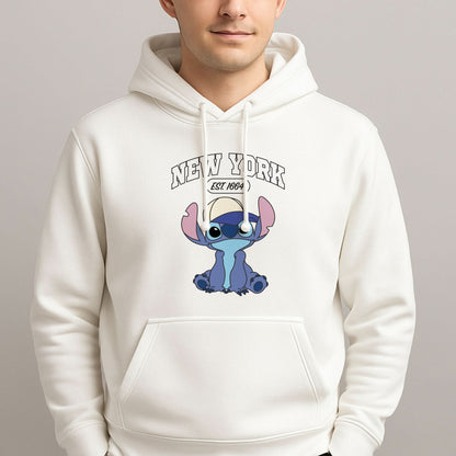 New York Blue Alien Mens Hoodie