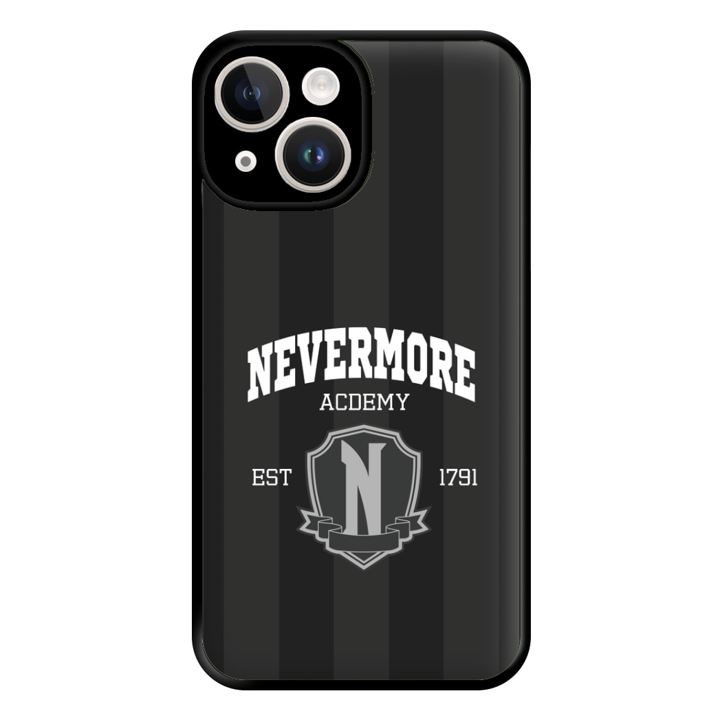 Addams Academy Gray iPhone 14 Case