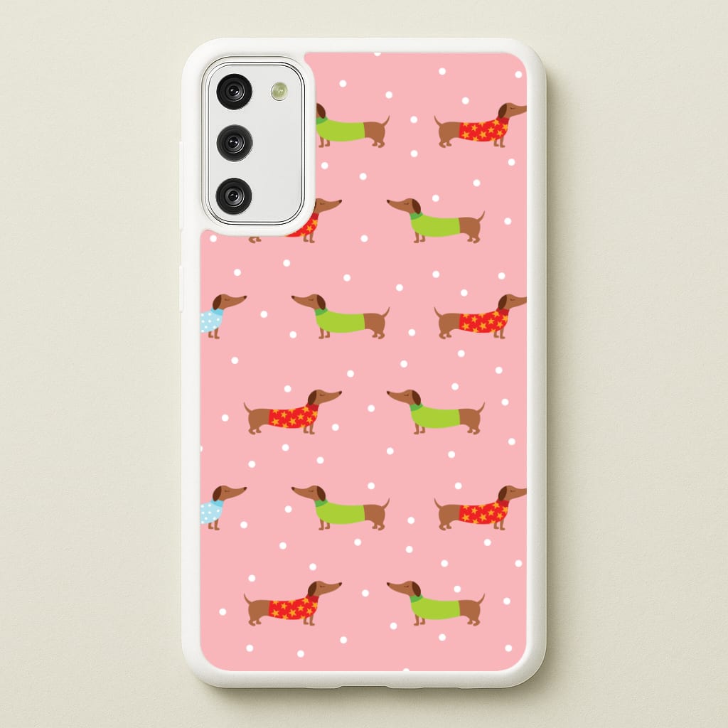 Christmas Jumpers Dachshund Pattern Galaxy S20 Case