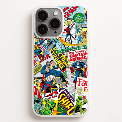 Superhero Comic Comics Pattern Phone Case for iPhone, Samsung Galaxy and Google Pixel