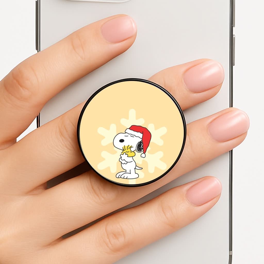 Christmas Cartoon Beagle And Bird  FunGrip