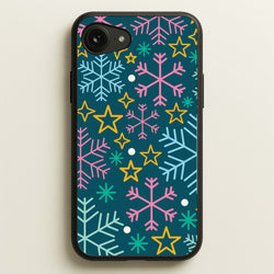 Colourful Christmas Symbols Pattern iPhone 16e Case